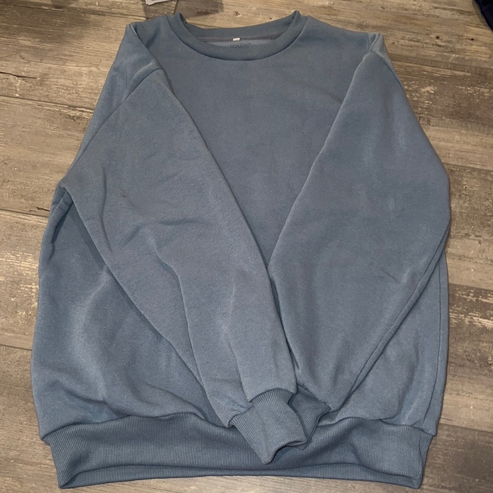 blue crewneck